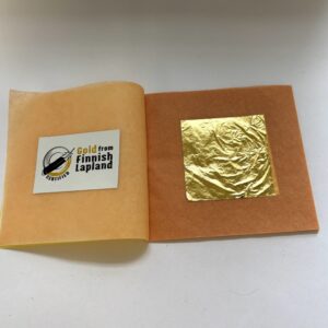 Syötävä Lapin Tankavaaran lehtikulta 24k. Erikoispaksu. (E-175). Puhtaasti kotimainen. 10 lehteä.