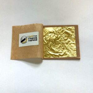 Syötävä Lapin Tankavaaran  lehtikulta. 24k. Erikoispaksu. (E-175). Puhtaasti kotimainen. 25 lehteä.